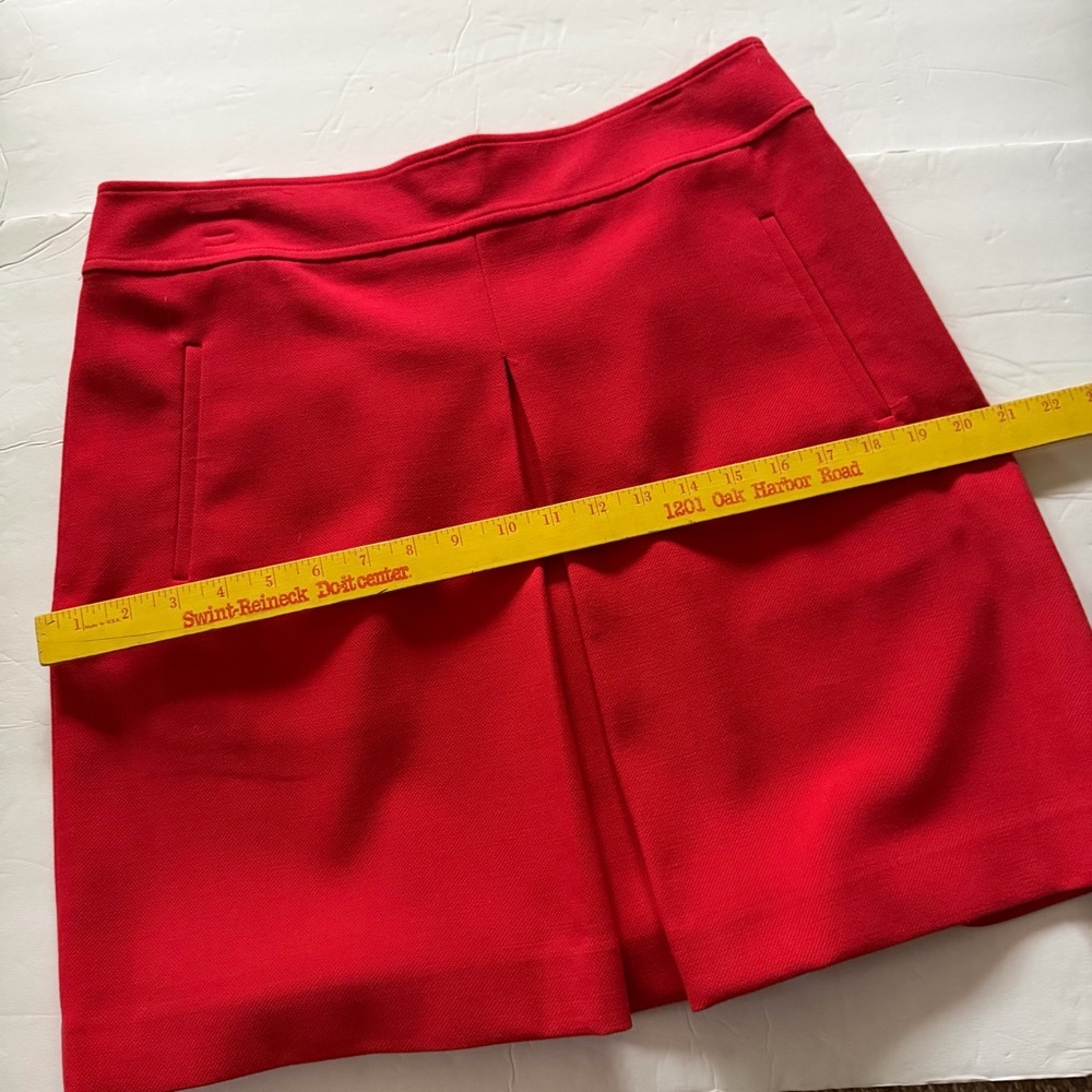 LOFT Vibrant Red Mini Skirt Size 10 - Picture 11 of 12